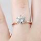 1.00 Ct Round Diamond 6 Prongs Royal Crown Setting Ring Silver Lab-created