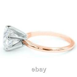 1.00 ct Round Diamond 6 Prongs Royal Crown Setting Wedding Ring Sterling Silver