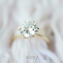 1.00ct Round Diamond 6 Prongs Royal Crown Setting Silver Engagement Wedding Ring