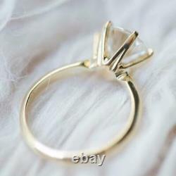1.00ct Round Diamond 6 Prongs Royal Crown Setting Silver Engagement Wedding Ring
