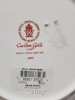 1- NEW- Royal Crown Derby CARLTON GOLD SALAD PLATE 8.5