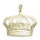 10k Gold Nugget Design Large Royal Crown Pendant