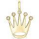 10k Yellow Gold Genuine Diamond Royal Crown Pendant 1.70 Mens Charm 0.57 Ct