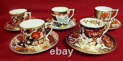 10pc. Royal Crown Derby Imari Curator's Collection Coffee Cups/Saucers