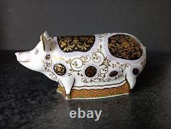 (120) Royal Crown Derby SPOTTY PIG Paperweight # Ltd Ed 372/1500