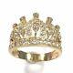 14k Yellow Gold Beautiful Royal 1 Carat Diamond Crown Ring R30