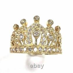 14K Yellow Gold Beautiful Royal 1 Carat Diamond Crown Ring R30