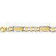 14k Solid Gold Men's Railroad Link Chain Bracelet 8.5 9 Mm 18 Grams