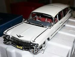 1959 Cadillac Superior Crown Royale Hearse White 1/18 Precision Miniatures New