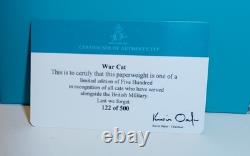 1st Ltd Ed. No 122 Royal Crown Derby War Cat 2017 Gold Stopper Boxed Certificate