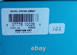 1st Ltd Ed. No 122 Royal Crown Derby War Cat 2017 Gold Stopper Boxed Certificate