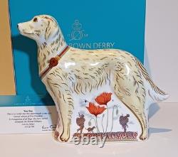 1st Ltd Ed. No 122 Royal Crown Derby War Dog 2016 Gold Stopper Boxed Certificate
