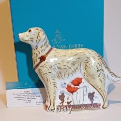 1st Ltd Ed. No 122 Royal Crown Derby War Dog 2016 Gold Stopper Boxed Certificate