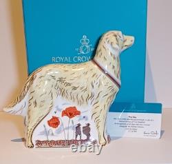 1st Ltd Ed. No 122 Royal Crown Derby War Dog 2016 Gold Stopper Boxed Certificate
