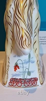 1st Ltd Ed. No 122 Royal Crown Derby War Dog 2016 Gold Stopper Boxed Certificate