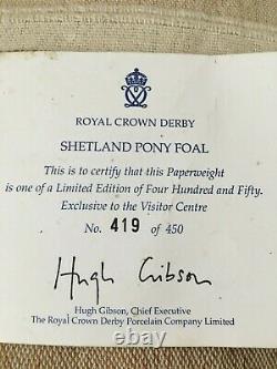 1st Quality Ltd Edition Royal Crown Derby Shetland Pony Foal with Certificate