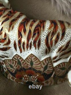 1st Quality ROYAL CROWN DERBY Set of 3 Bengal Tiger Paperweights