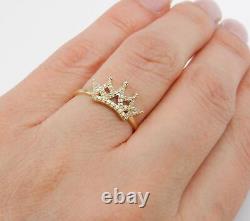 2.5ct Round Cut Simulated Diamond Royal Crown Ring 14ct Yellow Gold Plated