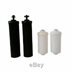 2 Black Berkey & 2 PF-2 Fluoride Water Filters Big Royal Imperial Crown Travel