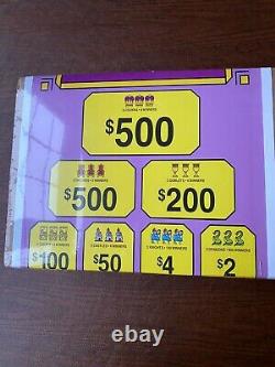 $2 Game Crown Royal 3 Window Pull Tab Payout $3590 Free Ship USA (48)