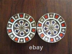 2 X Royal Crown Derby Old Imari 1128 Salad Luncheon Plates 8 1/2 First Quality