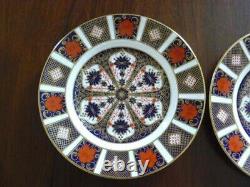 2 X Royal Crown Derby Old Imari 1128 Salad Luncheon Plates 8 1/2 First Quality