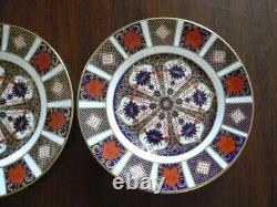 2 X Royal Crown Derby Old Imari 1128 Salad Luncheon Plates 8 1/2 First Quality