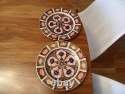 2 x brand new vintage Royal Crown Derby Old Imari 1128 Plates 7.25 (18.5 cm)