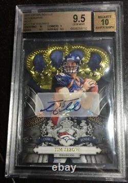 2010 Crown Royale Tim Tebow GOLD POP 1 Autograph RC # 1/10