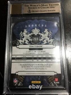 2010 Crown Royale Tim Tebow GOLD POP 1 Autograph RC # 1/10