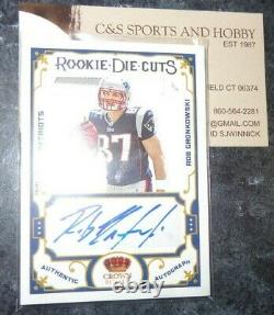2010 Panini Crown Royale Rob Gronkowski Auto 9/10 Patch Rookie Die Cuts