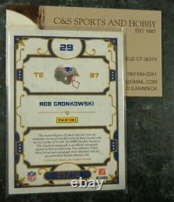 2010 Panini Crown Royale Rob Gronkowski Auto 9/10 Patch Rookie Die Cuts
