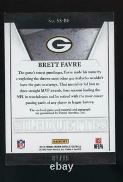 2015 Crown Royale Silhouettes Brett Favre 01/15 Jersey Auto