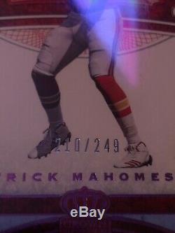 2017 Crown Royale Patrick Mahomes Pink Rookie /249 Psa 10! Pop 4! Tough Grade