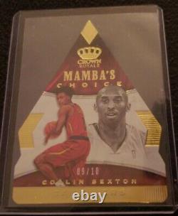 2018-19 COLLIN SEXTON Crown Royale Mambas Choice KOBE BRYANT #/10 Gold RC MINT