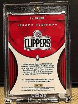 2018-19 Crown Royale Rookie Nike Tag Patch Auto Jerome Robinson RC 1/1 Clippers