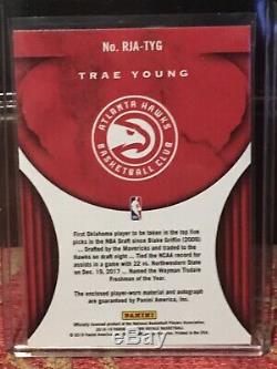 2018-19 Crown Royale TRAE YOUNG Rookie Rc Jersey ONCARD Auto 143/149 HAWKS