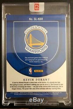 2018-19 Panini Crown Royale Kevin Durant Silhouette Gold Patch 3/10 Sealed