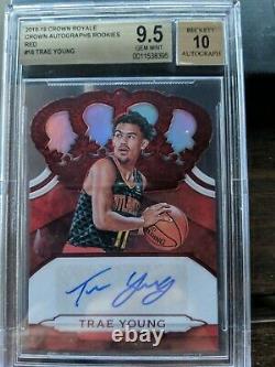 2018 Crown Royale Die Cut Trae Young Red /99 BGS 9.5, 10 Auto
