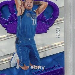 2018 Luka Doncic CROWN ROYALE ROOKIE ROYALTY PURPLE /25 13 BGS 9.5,10 Subs prizm