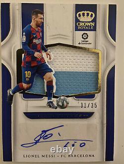2019-20 Chronicles Crown Royale Lionel Messi Silhouettes Jersey Auto 31/35