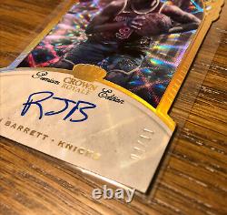 2019-20 Crown Royale RJ Barrett Rookie Auto RC Refractor New York Die Cut 4/11