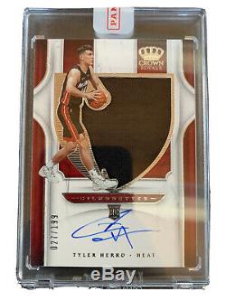 2019-20 Crown Royale TYLER HERRO ROOKIE SILHOUETTES PATCH AUTO! /199! Rc