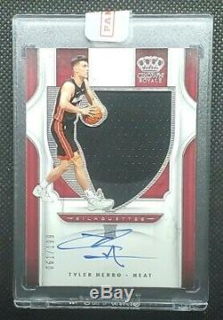 2019-20 Crown Royale TYLER HERRO ROOKIE SILHOUETTES PATCH ON CARD AUTO /199! RC