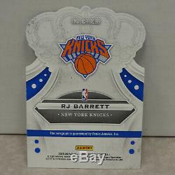 2019-20 Panini Crown Royale RJ Barrett New York Knicks Auto DIE-CUT #07/25