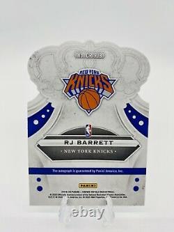 2019-20 Panini Crown Royale RJ Barrett New York Knicks Auto DIE-CUT 12/25