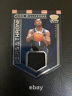 2019-20 Zion Williamson Crown Royale Patch Relic HT-ZW Rookie Card Rc Panini