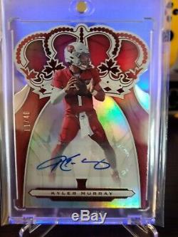 2019 Chronicles Crown Royale Kyler Murray Die Cut Auto Rc #d 01/40 Jersey # hit