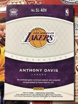 2020-2021 Panini Crown Royale FOTL Anthony Davis Lakers Game Worn Patch Auto 1/1