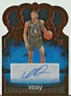 2020-21 Crown Royale Immanuel Quickley Rookie Auto Red Sp #/49 New York Knicks